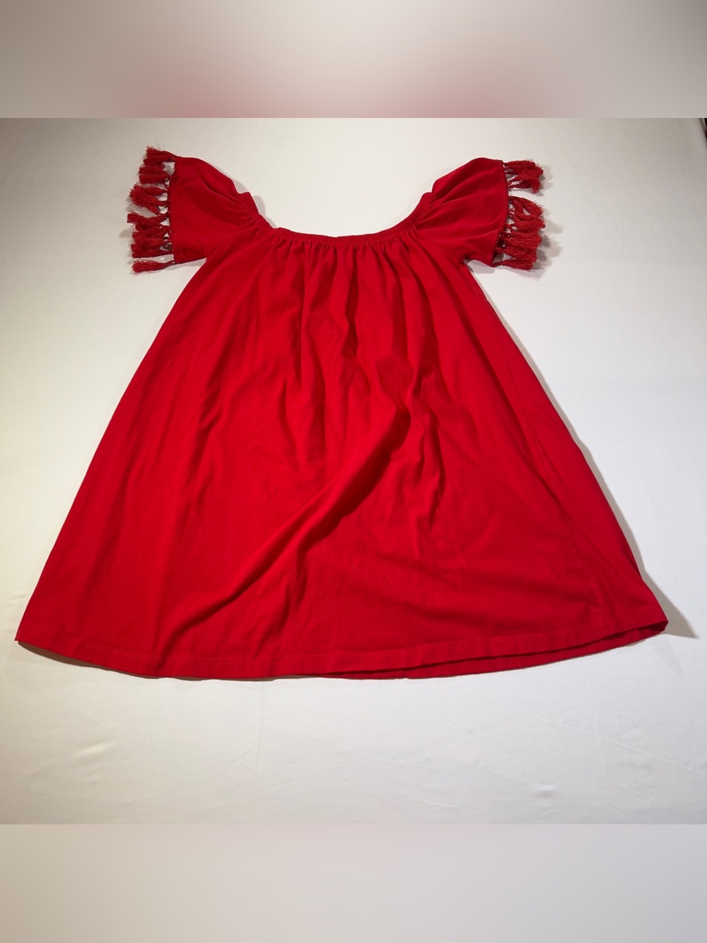ASOS Red Mini Dress with Tassel Sleeves